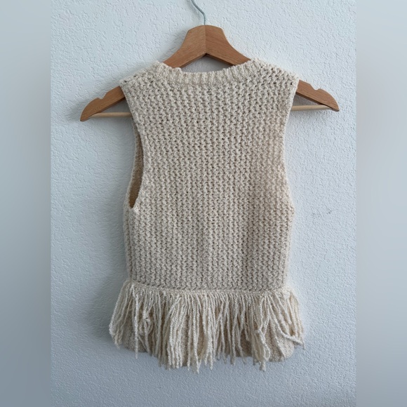 Tanya Taylor Amance Knit Wool Sleeveless Sweater Blouse Cream Size XS - Picture 4 of 6